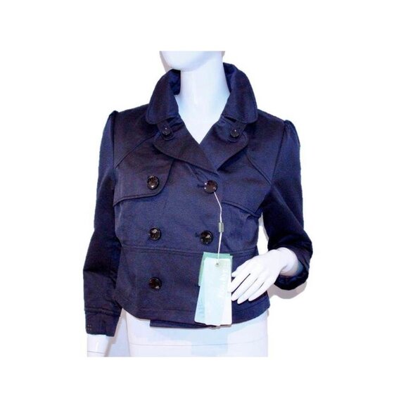 SOIA & KYO Designer MINI Cropped FITTED Button JACKET L